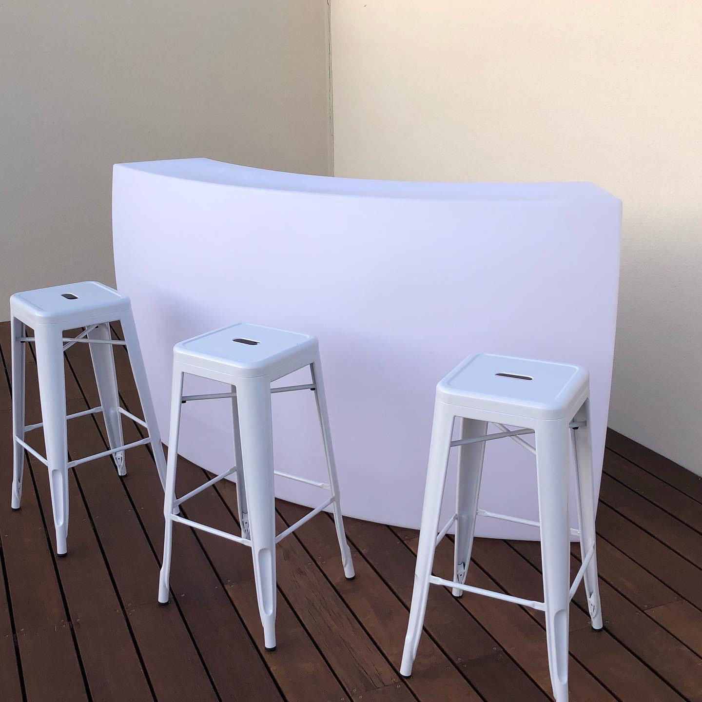 Location Tabouret Haut Acier Blanc Sr Evenements 2