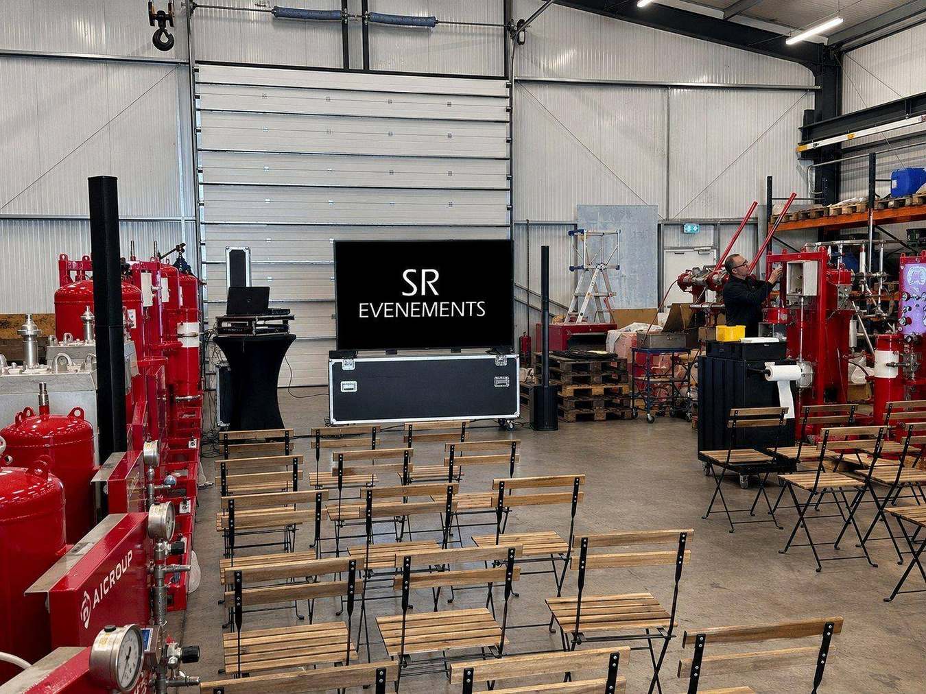 Installation vidéo corporate SR Événements