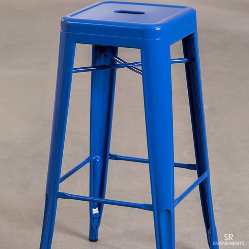 Tabouret haut Tolix Bleu