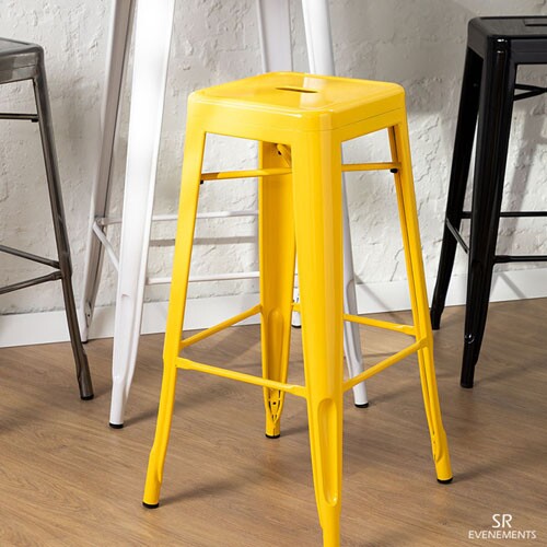 Tabouret haut Tolix Jaune