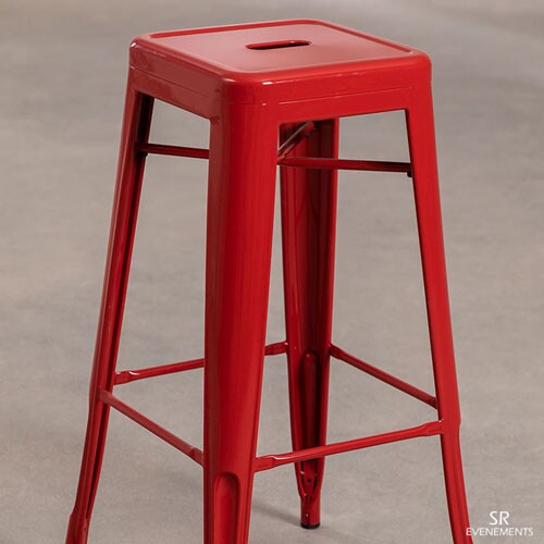 Tabouret haut Tolix Rouge